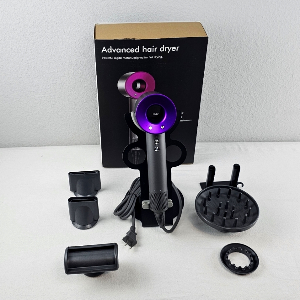 Supersonic Purple Hair Dryer & Magnetic Stand Bundle